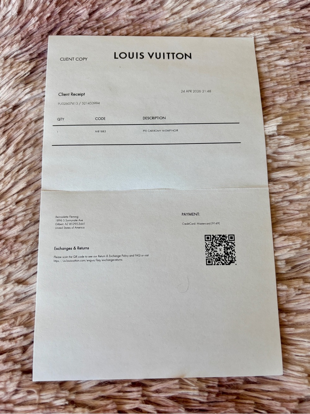 NWT Louis Vuitton Romy Card Holder Monogram Empriente Leather Black - Picture 10 of 10